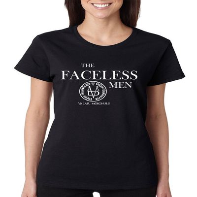 ALLNTRENDS Women's T Shirt The Faceless Men Valar Morghulis (L, Black)