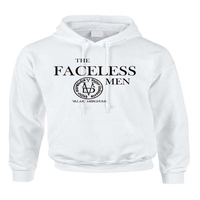 ALLNTRENDS Adult Hoodie Sweatshirt The Faceless Men Valar Morghulis (L, White)