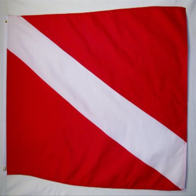 Diver Down Safety Marker Flag 3' X 5' Indoor Outdoor Multi-Color Scuba Banner