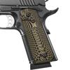 Cool Hand 1911 Full Size G10 Grips, Big Scoop, Ambi Safety Cut, Sunburst Texture, Coyote Color view 1