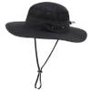 Connectyle Outdoor Mesh Sun Hat Wide Brim Sun Protection Hat Summer Fishing Hunting Hiking Gardenig Hat Black view 1