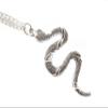 2Pcs Antique Silver Snake Necklace,Snake Jewelry,Boa Constrictor Charm view 1
