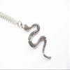2Pcs Antique Silver Snake Necklace,Snake Jewelry,Boa Constrictor Charm view 4