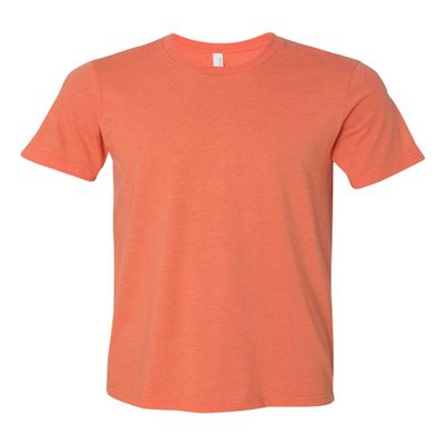 Bella+Canvas Men's Taped Shoulders Crewneck T-Shirt, Heather Orange, XX-Large