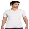 Bella Canvas Comfortable V-Neck Soft Fitted Jersey T-Shirt, White Slub, X-Large view 2