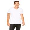 Bella Canvas Comfortable V-Neck Soft Fitted Jersey T-Shirt, White Slub, XX-Large view 1