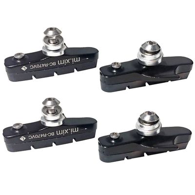4PCS Premium Bike Brake Pads, Professional Mountain Bicycle V-Brake Pads, Bike Brake Blocks Kit (Black)