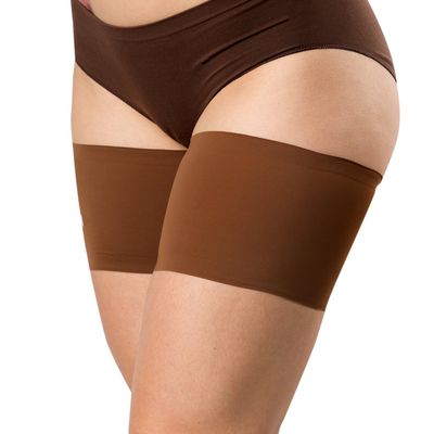 Bandelettes Original Patented Elastic Anti-Chafing Thigh Bands - Chocolate Unisex Size B (Medium)