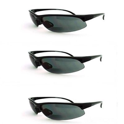 Pink Ribbon Shades 3 Pairs Men and Women Sunglasses with Bifocal Reading Lens Half Rim Sports Fashion (1.50X)
