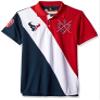 FOCO Houston Texans Cotton Rugby Polo Diagonal Stripe Double Extra Large view 1