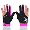 Anser M050912 Man Woman Elastic 3 Fingers Show Gloves for Billiard Shooters Carom Pool Snooker Cue Sport - Wear on The Right or Left Hand 1PCS (Pink, L) view 1
