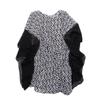 TrendsBlue Chiffon Geometric Sheer Kimono Wrap Blouse Poncho Beach Cover Up, Black view 1