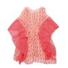 TrendsBlue Chiffon Geometric Sheer Kimono Wrap Blouse Poncho Beach Cover Up, Hot Pink view 4