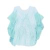 TrendsBlue Chiffon Geometric Sheer Kimono Wrap Blouse Poncho Beach Cover Up, Light Blue view 1