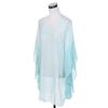 TrendsBlue Chiffon Geometric Sheer Kimono Wrap Blouse Poncho Beach Cover Up, Light Blue view 3