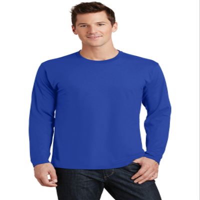 PORT AND COMPANY Long Sleeve Fan Favorite Tee (PC450LS) True Royal, 6XL