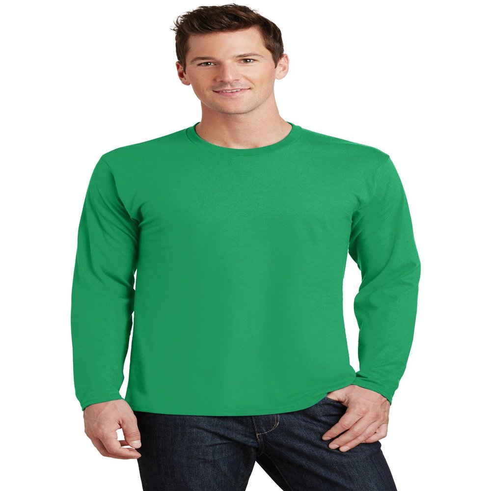 PORT AND COMPANY Long Sleeve Fan Favorite Tee (PC450LS) Athletic Kelly, 6XL