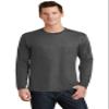 Port & Company Long Sleeve Fan Favorite Tee. PC450LS Dark Heather Grey 2XL view 1