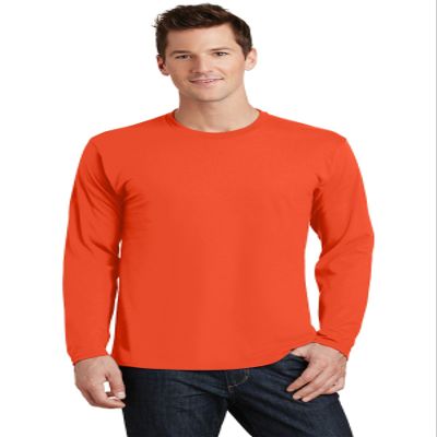 PORT AND COMPANY Long Sleeve Fan Favorite Tee (PC450LS) Orange, 5XL