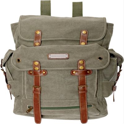 EuroSport WWII Olive Canvas Backpack Bag
