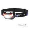 Lepro LED Headlamp Rechargeable - Super Bright Head Lamp with 5 Modes for Camping & Hiking Gear Essentials, IPX4 Waterproof Headlight Flashlight with Red Light, USB Cable Included view 1