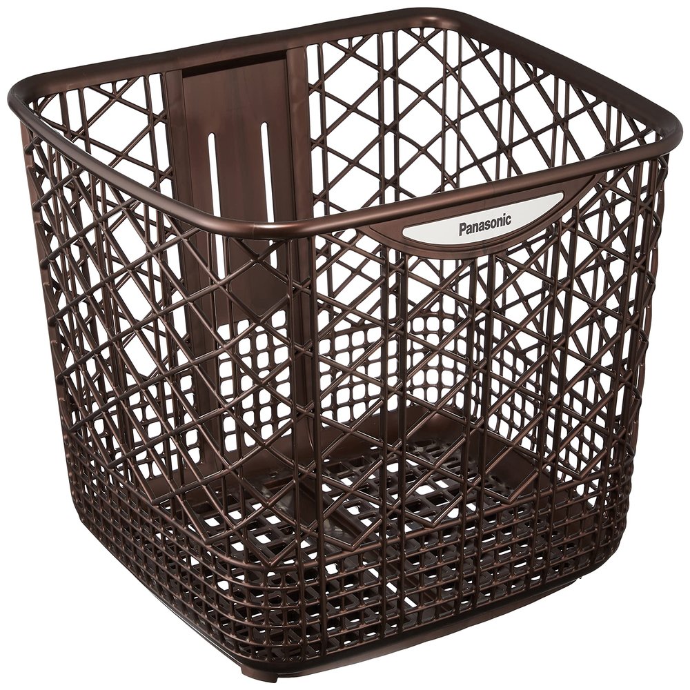 Panasonic NSCB216 YD-3418 Front Basket, Bicycle, Brown, Width 15.4 x Depth 13.8 x Height 9.4 inches (390 x 350 x 240 mm), 24L