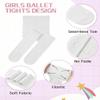 leg elegant Ballet Footed Dance Tights for Toddler and Kids Girls 50D (White,2-4) view 4
