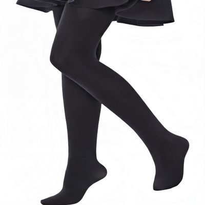 leg elegant Ballet Footed Dance Tights for Toddler and Kids Girls 50D (Black,11-13)