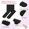 leg elegant Ballet Footed Dance Tights for Toddler and Kids Girls 50D (Black,11-13) view 4