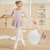 leg elegant Ballet Footed Dance Tights for Toddler and Kids Girls 50D (White,8-10) view 3