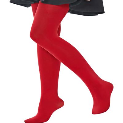 leg elegant Ballet Footed Dance Tights for Toddler and Kids Girls 50D (Red,11-13)