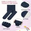 leg elegant Ballet Footed Dance Tights for Toddler and Kids Girls 50D (Navy,2-4) view 4