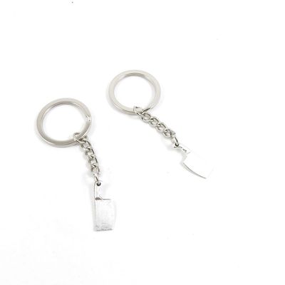 BLUESTONE Charms 1 Pieces Keyrings Keychains Door Car Keys Rings Tags Chain Antique Silver Tone Bulk Lots X2YN3Q Kitchen Knife