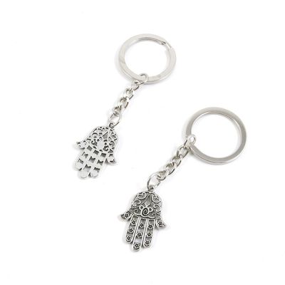 BLUESTONE Charms 2 Pieces Keyrings Keychains Door Car Keys Rings Tags Chain Antique Silver Tone Bulk Lots N5HK6Y Buddha Palm