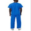 Adar Durable Unisex Scrubs Set - Classic V-Neck Scrub Top & Drawstring Scrub Pants For Men & Women - 701 - Regal Blue - XXS view 2