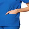 Adar Durable Unisex Scrubs Set - Classic V-Neck Scrub Top & Drawstring Scrub Pants For Men & Women - 701 - Regal Blue - XXS view 3