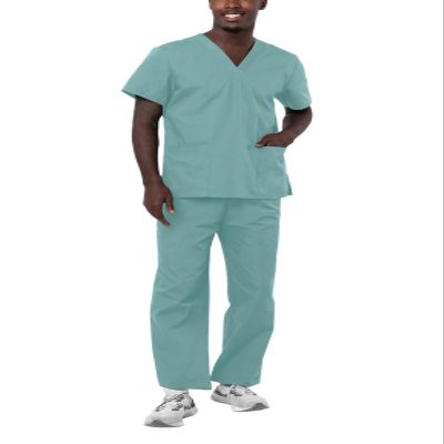 Adar Durable Unisex Scrubs Set - Classic V-Neck Scrub Top & Drawstring Scrub Pants For Men & Women - 701 - Submarine - XXS