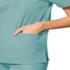 Adar Durable Unisex Scrubs Set - Classic V-Neck Scrub Top & Drawstring Scrub Pants For Men & Women - 701 - Submarine - XXS view 3