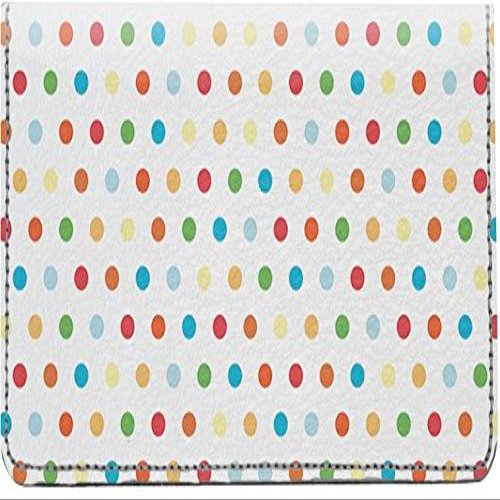 123 Cheap Checks Rainbow Dots Designer Checkbook Cover, with Credit Card Slots and Pen Loop