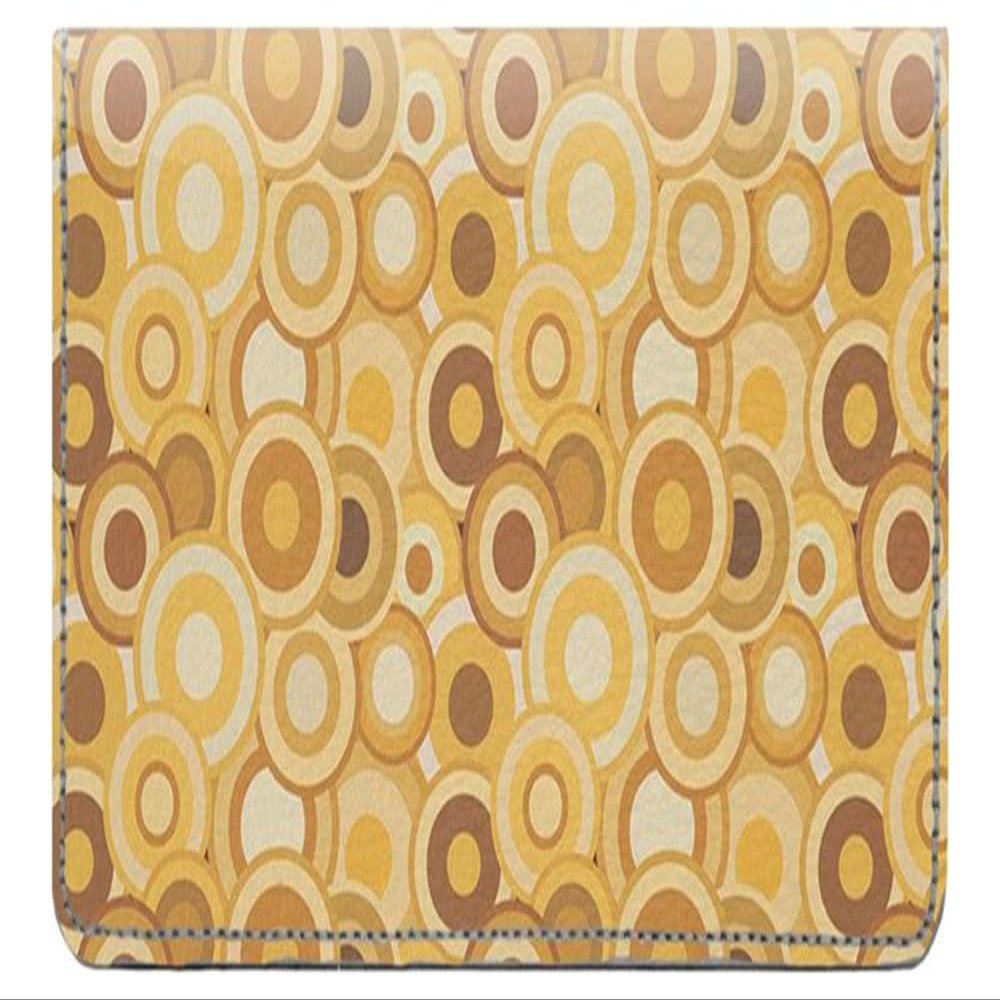 123 Cheap Checks Circles Designer Checkbook Cover, with Credit Card Slots and Pen Loop