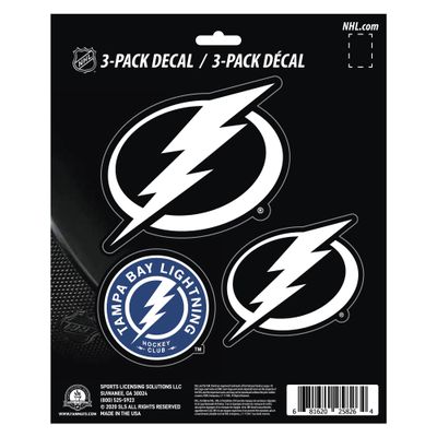 Fanmats NHL Tampa Bay Lightning Team Decal, 3-Pack , Blue
