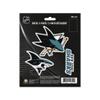 Fanmats NHL San Jose Sharks Team Decal, 3-Pack, Aqua, One Size view 1