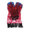 Large Wide Chiffon Feather Fringe Kimono Wrap Poncho Blouse Beach Cover Up, Red view 1