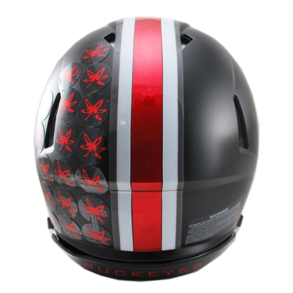 Riddell Ohio State Buckeyes NCAA Revolution Speed Football Helmet (Matte Black)
