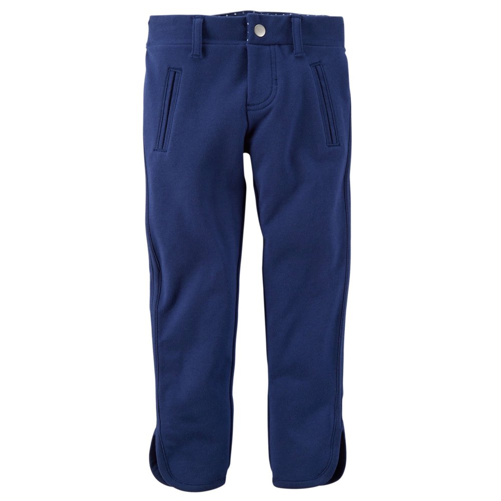 Carter's Baby Girl's Navy Blue French Terry Pants (6 Months)