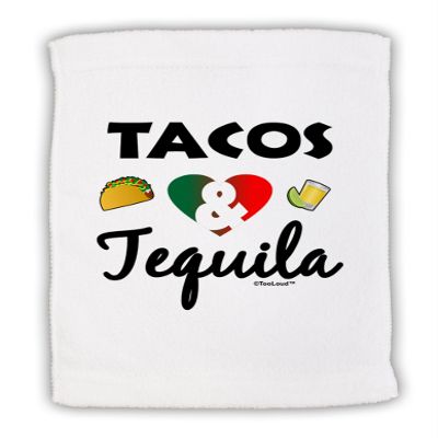 TOOLOUD Tacos & Tequila Micro Terry Sport Towel 15" x 22"