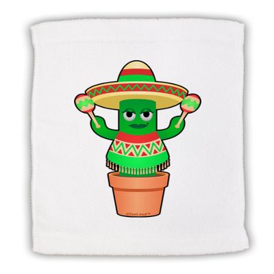 TOOLOUD Fiesta Cactus Poncho Micro Terry Sport Towel 15" x 22"