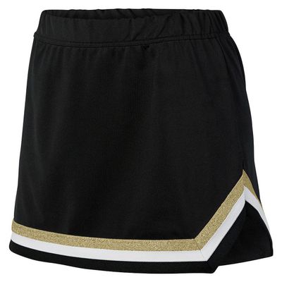 Augusta Sportswear Ladies Pike Skirt L Black/White/Metallic Gold