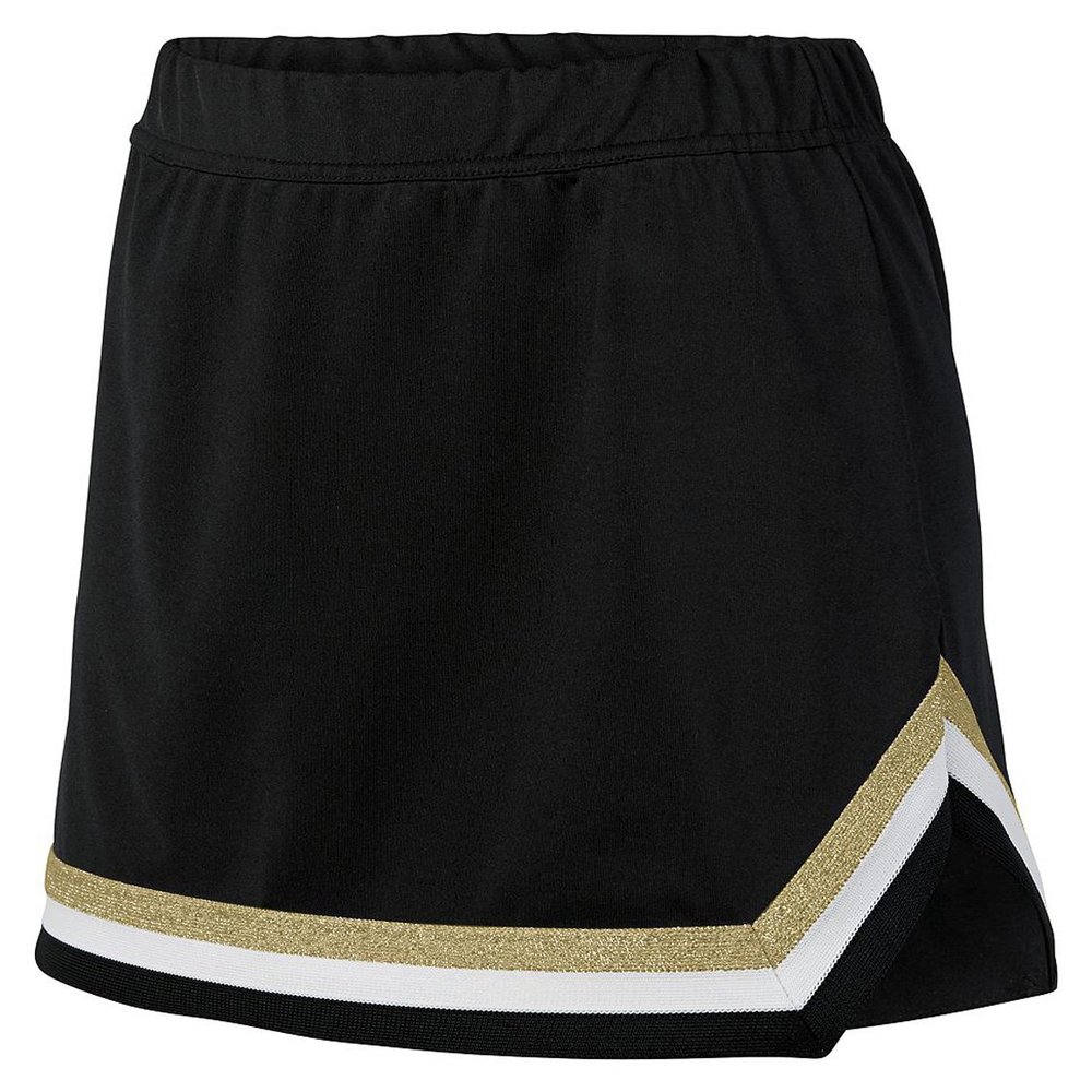 Augusta Sportswear Ladies Pike Skirt L Black/White/Metallic Gold