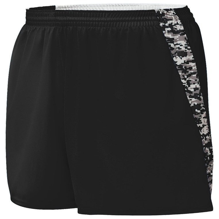 Augusta Sportswear Boys Hook Shot Reversible Short, Black/Black Digi, Large